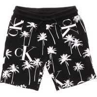 Pantaloni scurti Palms Pattern Bermuda In Black Baieti