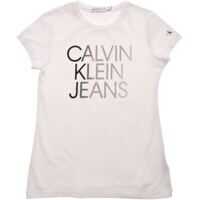 Tricouri Calvin Klein Jeans Front Print T-Shirt In White