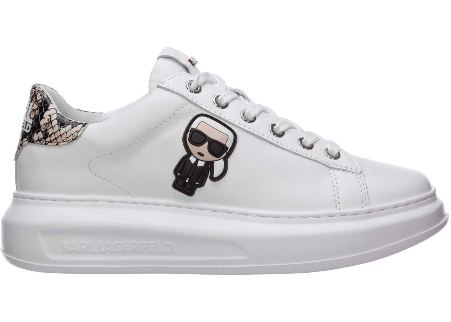 Karl Lagerfeld Shoes Leather Trainers Sneakers K/Ikonik Kapri KL62530 White image0