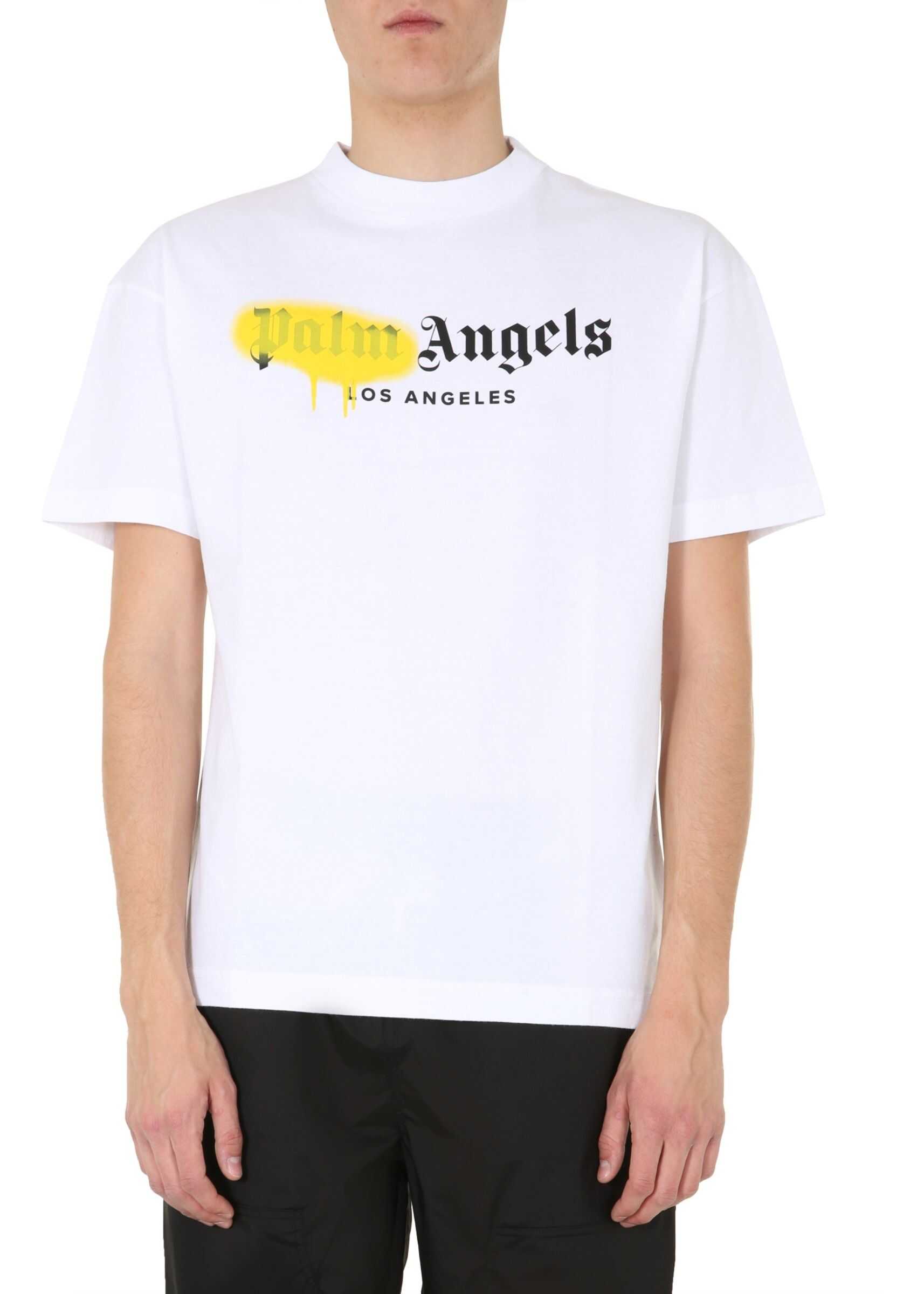 Palm Angels Round Neck T-Shirt WHITE