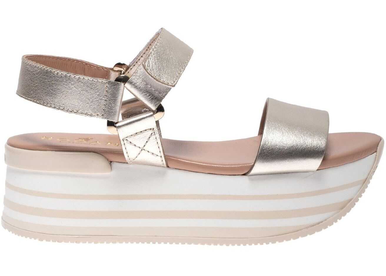 Maxi H222 Sandals In Gold Color