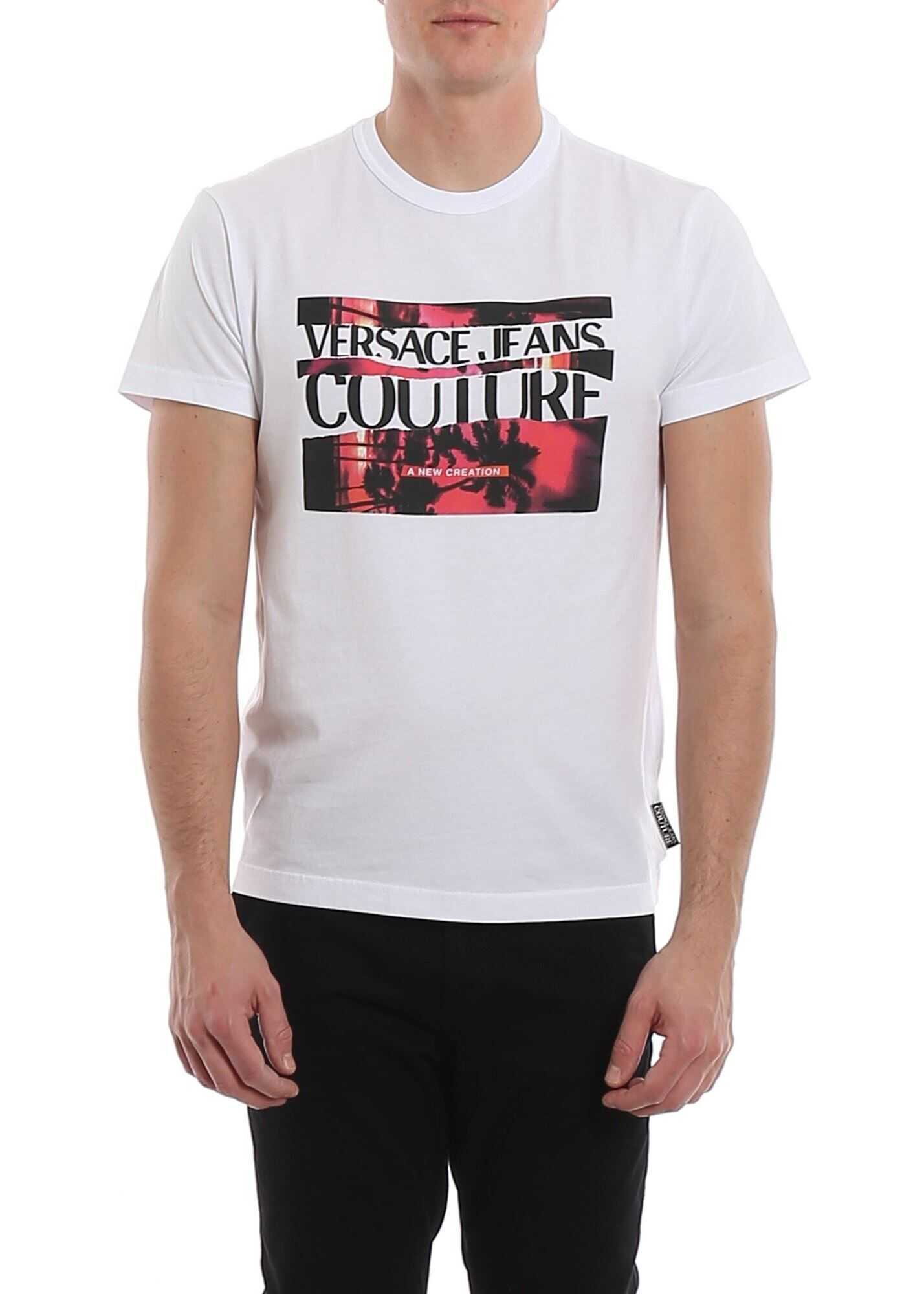 Versace Jeans Couture Logo Printed T-Shirt White