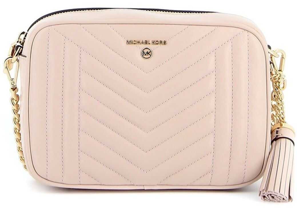 Michael Kors Jet Set Leather Medium Camera Bag Pink