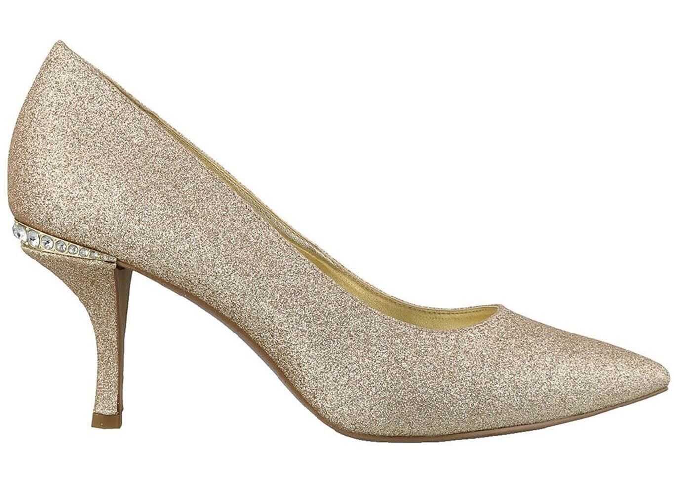 Michael Kors Malinda Glittered Pumps Beige