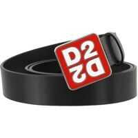Curele Squared Logo Buckle Leather Belt Barbati