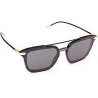 Ochelari de soare Double Bridge Black Square Sunglasses Barbati