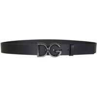 Curele Dg Logo Belt In Black Barbati