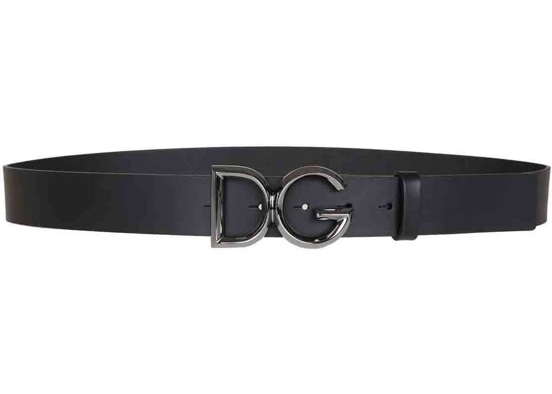 Dolce & Gabbana Dg Logo Belt In Black BC4369 AV479 8E912 Black