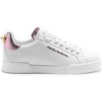 Sneakers Dolce & Gabbana Portofino Maxi Pearl White Leather Sneakers