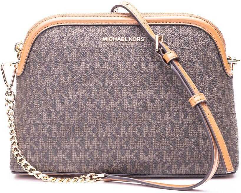 Michael Kors Leather Shoulder Bag BROWN