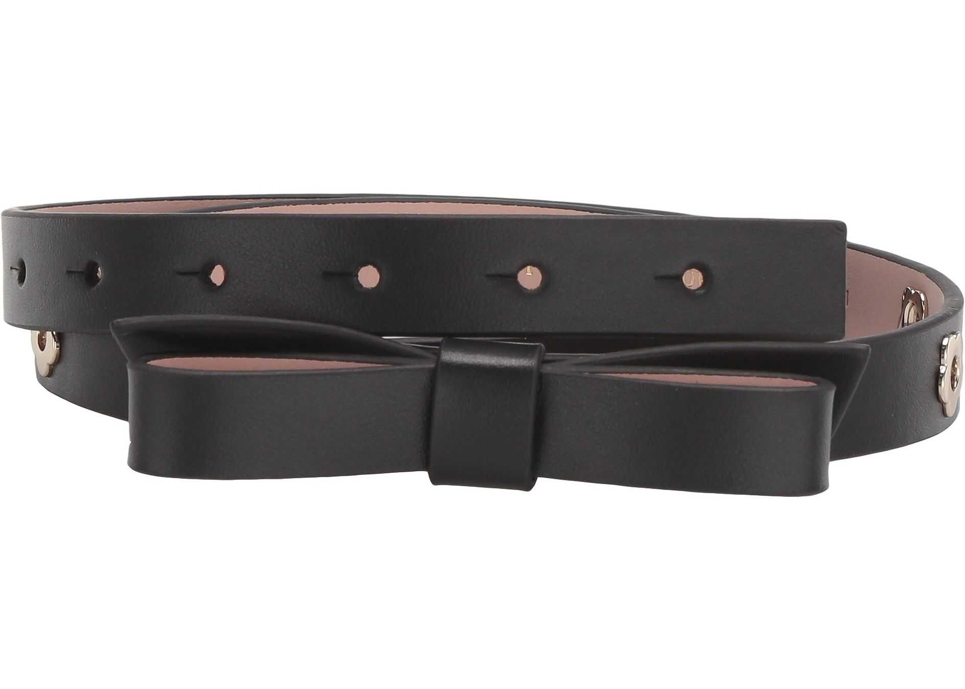 Kate Spade New York 3/4” Flower Eyelet Bow Belt* Black/Pale Gold