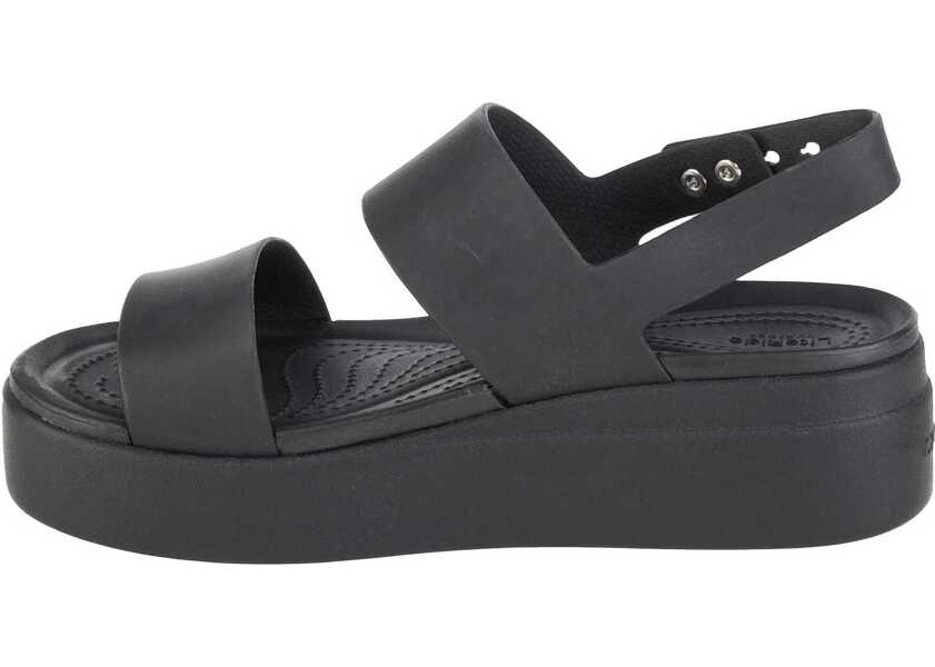 Sandale fara toc Crocs Brooklyn Low Wedge Black Femei (BM 7553143) 2