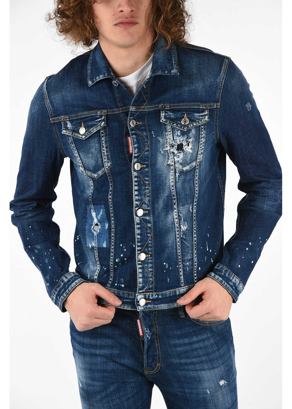 DSQUARED2 Denim Vintage Effect Jacket* BLUE