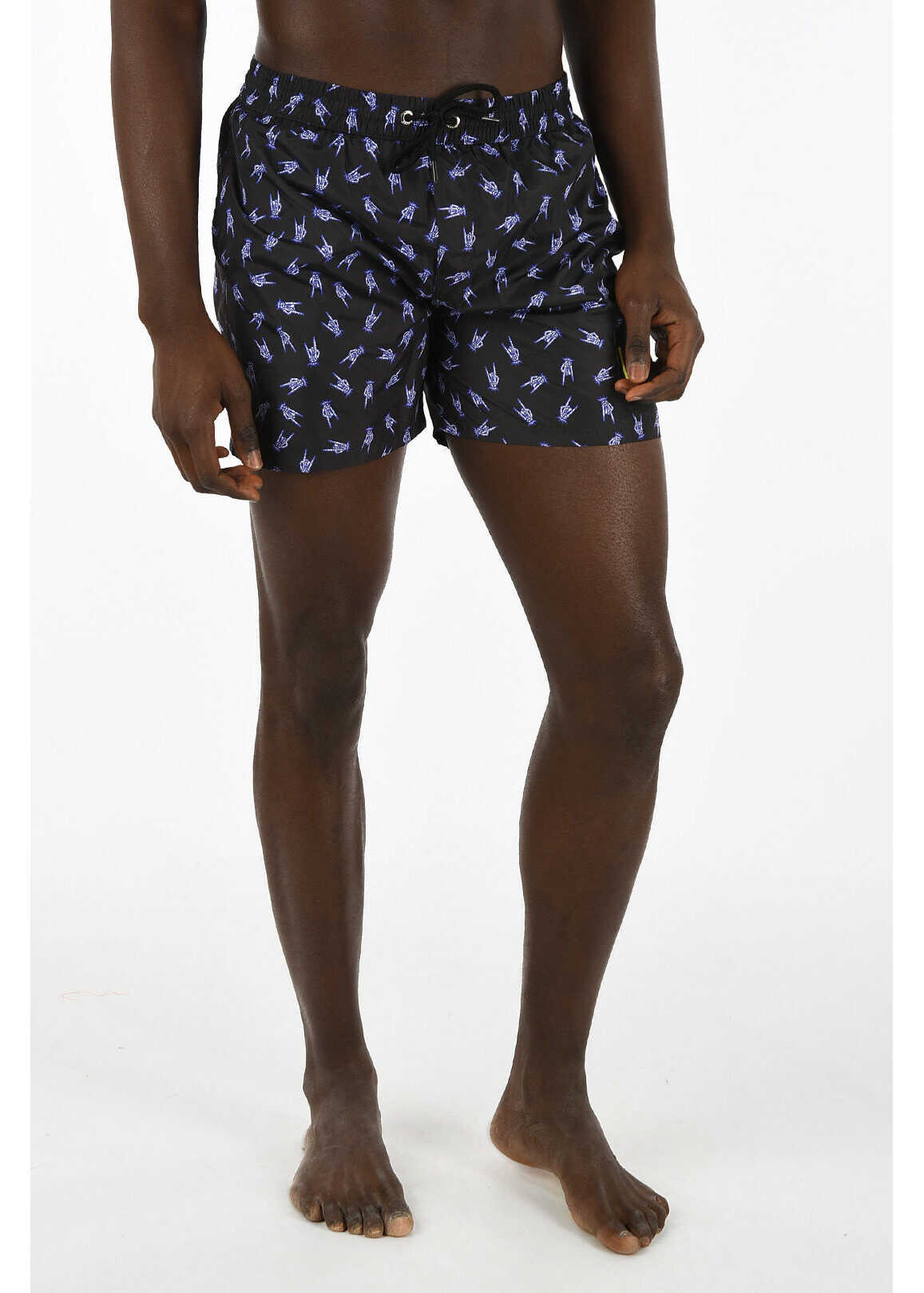 Diesel Printed BMBX-WAVE 2.017 Beachwear BLACK