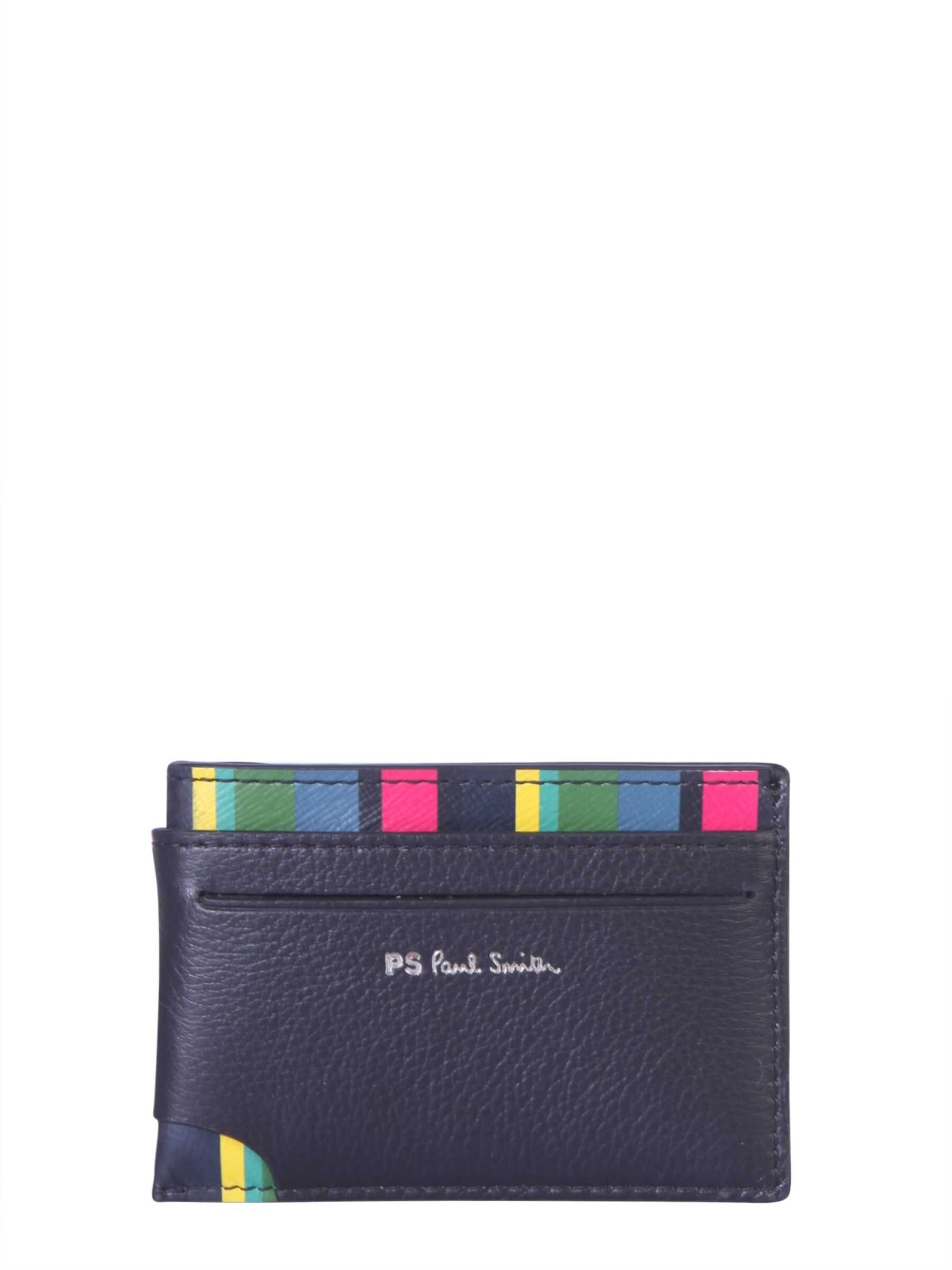 PS by Paul Smith Leather Card Holder BLACK