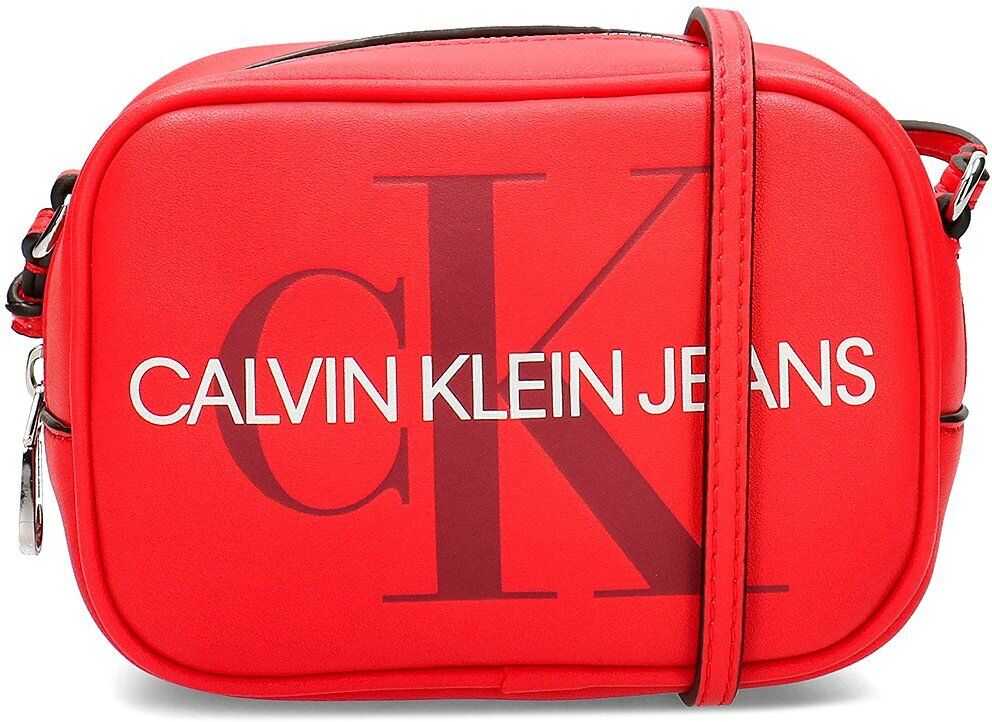 Calvin Klein Jeans Sculpted Monogram Camera Bag Czerwony