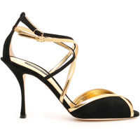 Sandale Suede And Gold Leather Keira Sandals Femei