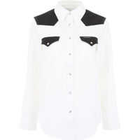 Bluze office Bicolor Cotton Shirt Femei