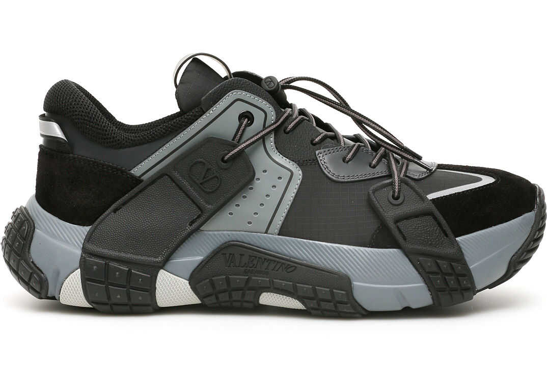 Valentino Garavani Wod Sneakers NERO DARK GREY STONE ARGENTO