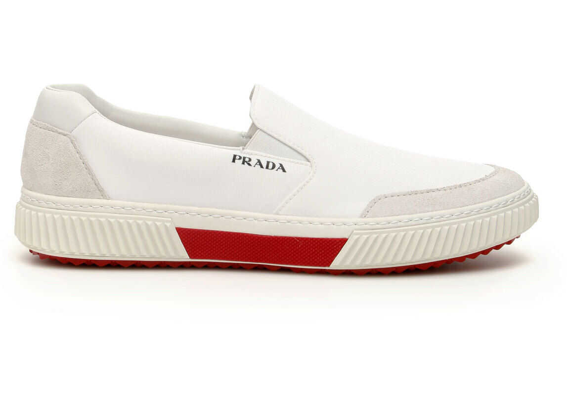 Prada Stratus Slip-On Sneakers TALCO RUBINO