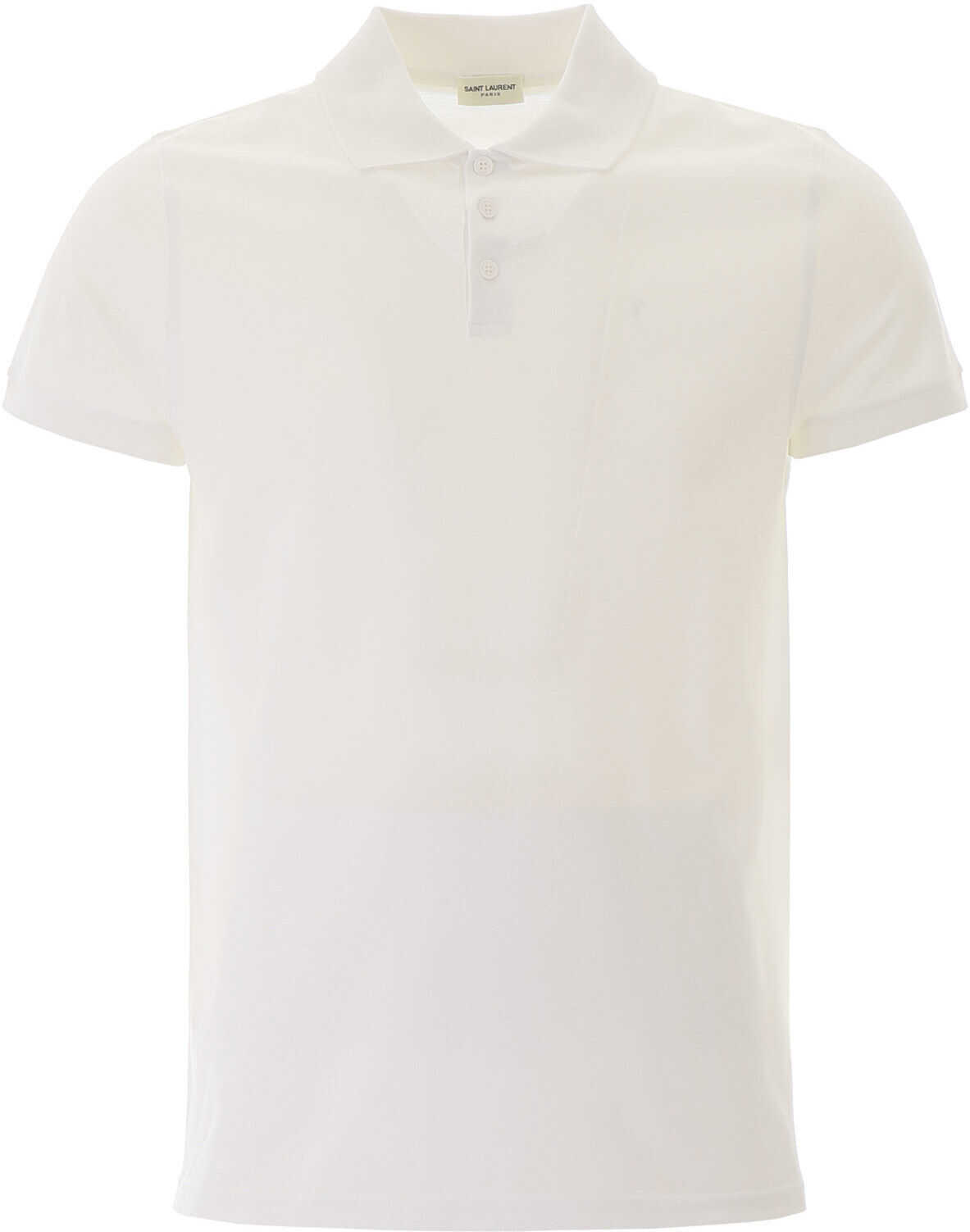 Saint Laurent Polo Shirt With Embroidered Logo BLANC