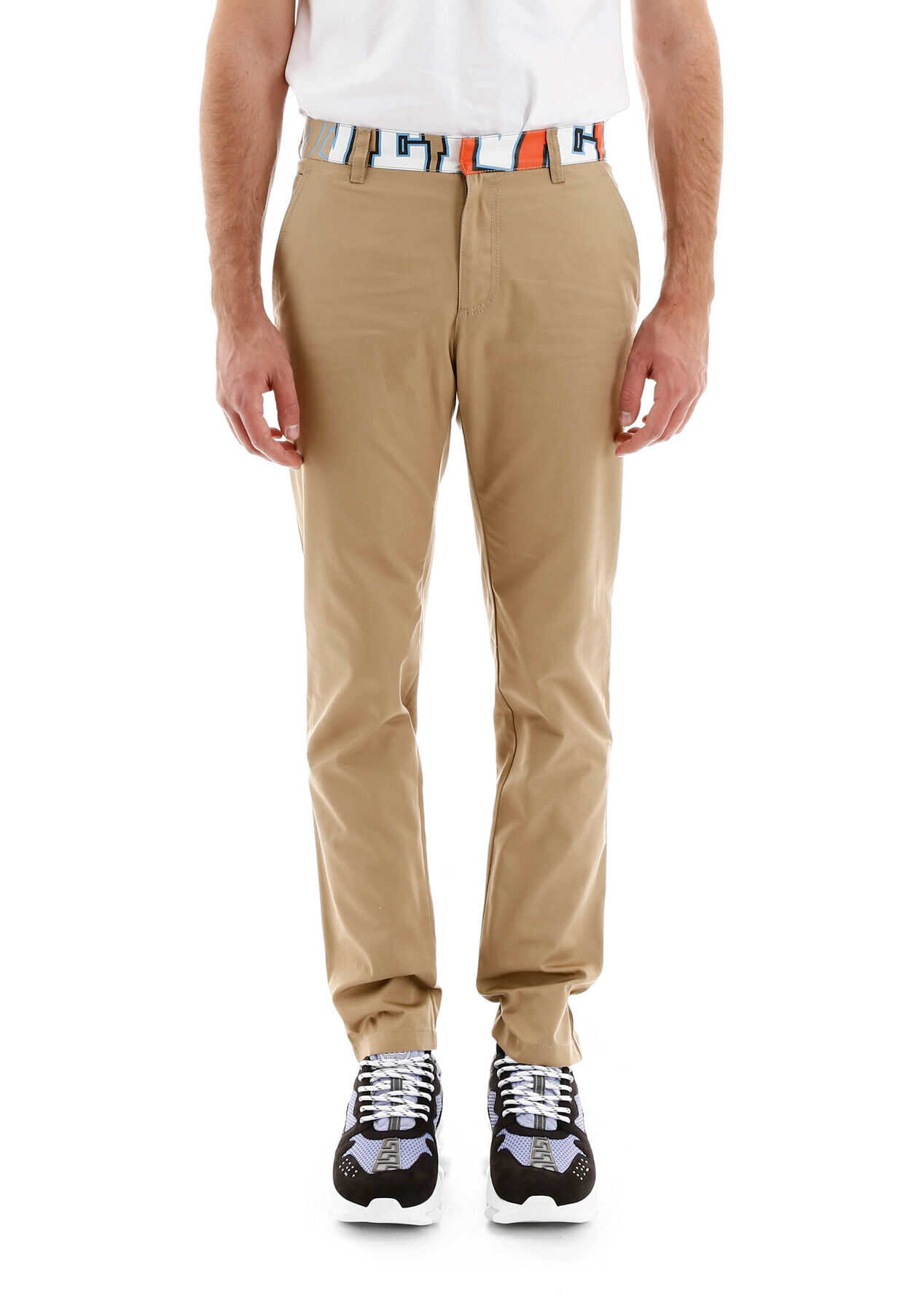 Versace Compilation Chino Trousers A85221 A226391 BEIGE