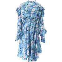 Rochii Floral Print Silk Dress Femei