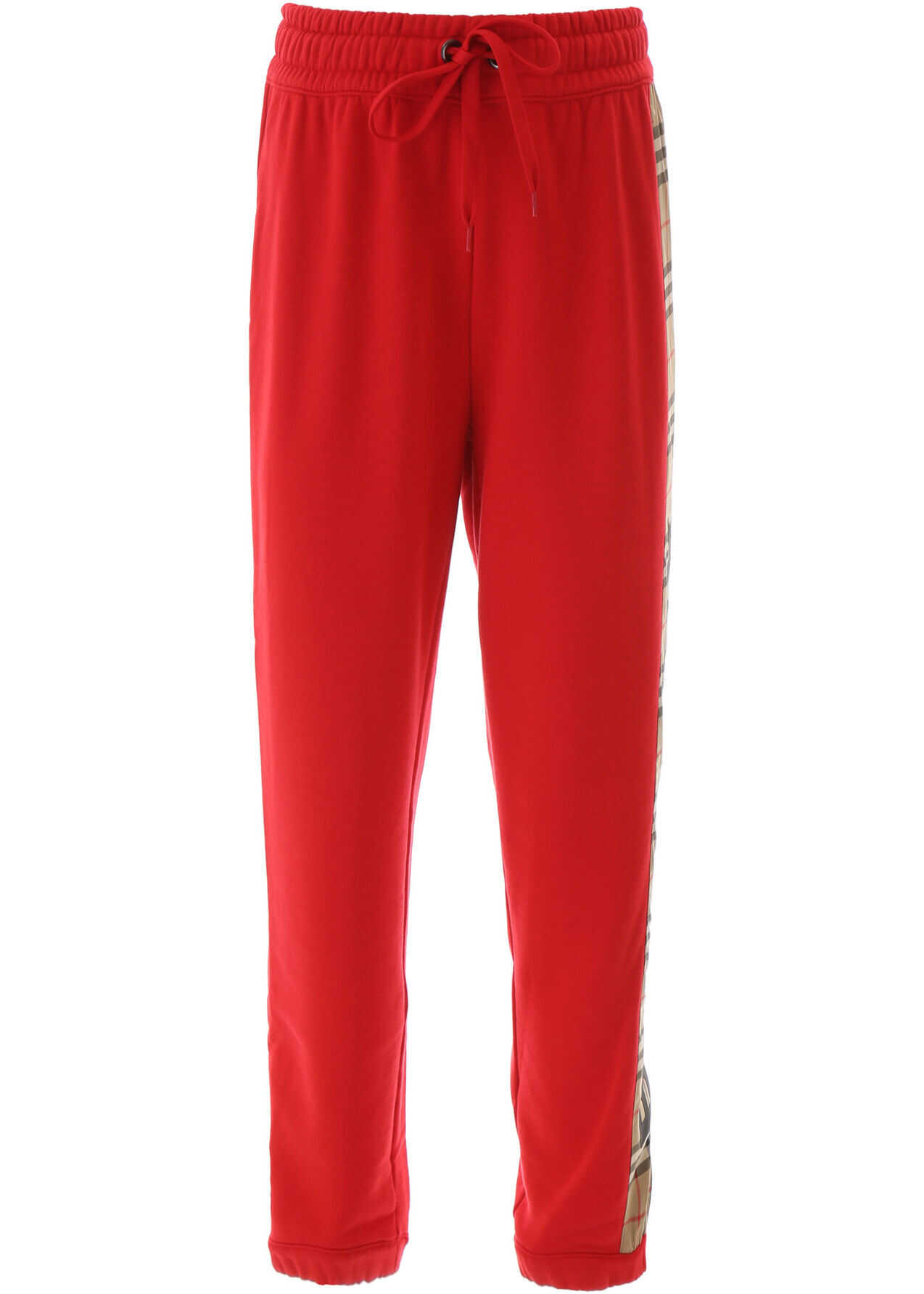 Burberry Raine Trousers With Check Insert BRIGHT RED