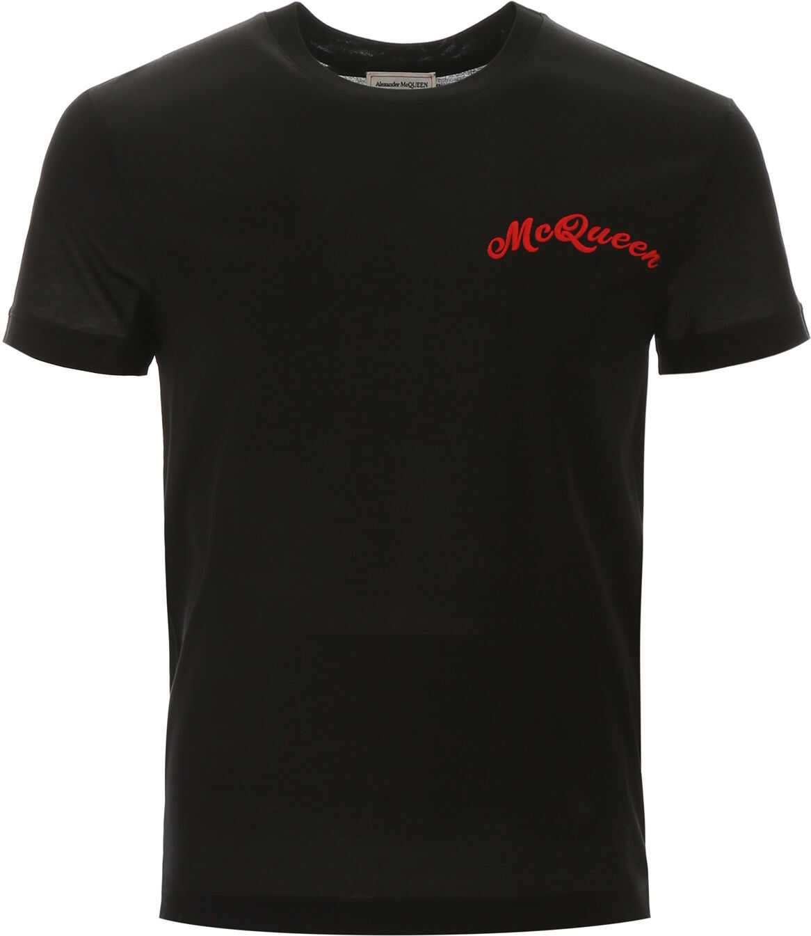 Alexander McQueen T-Shirt With Embroidered Logo BLACK
