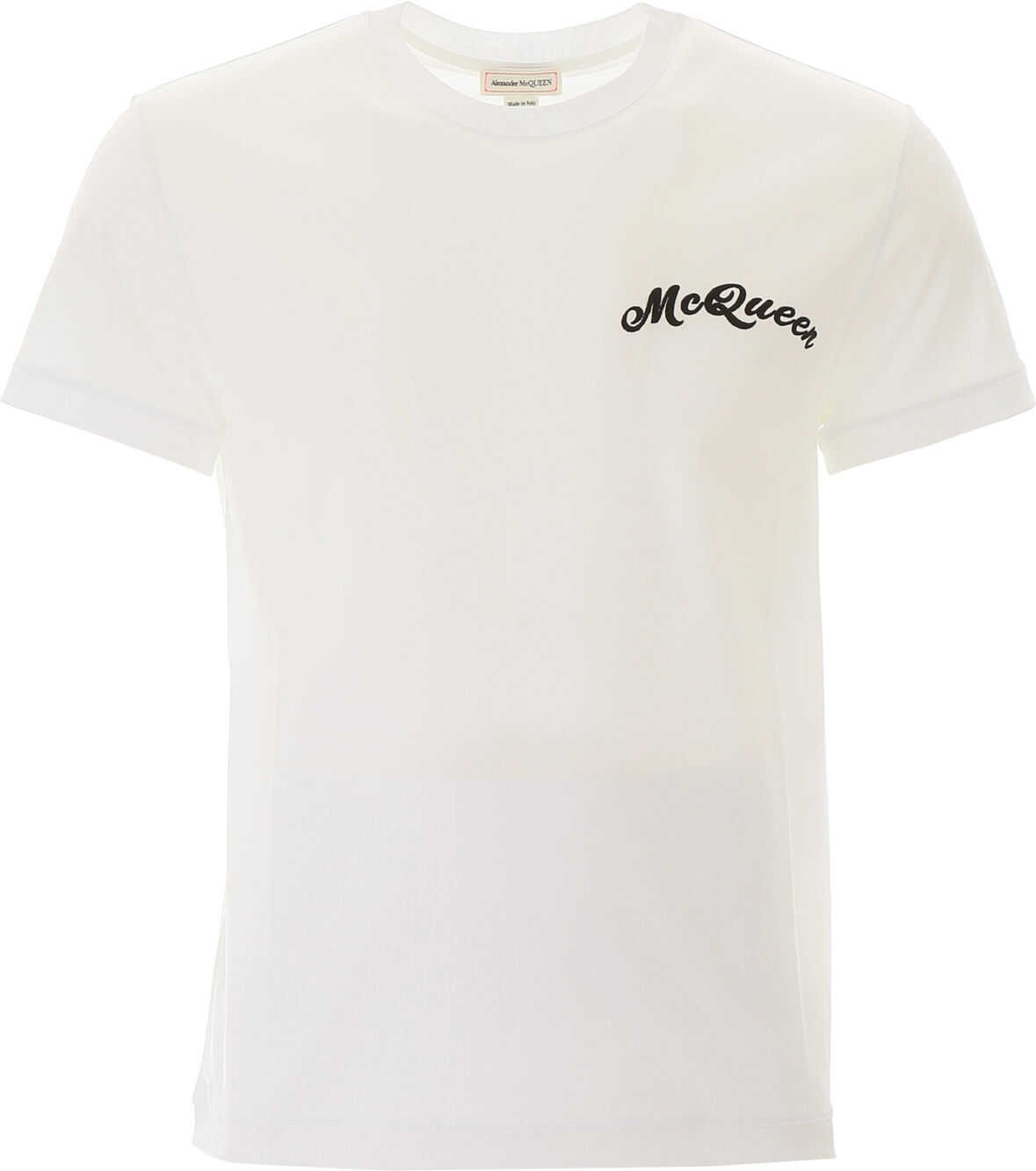 Alexander McQueen T-Shirt With Embroidered Logo WHITE