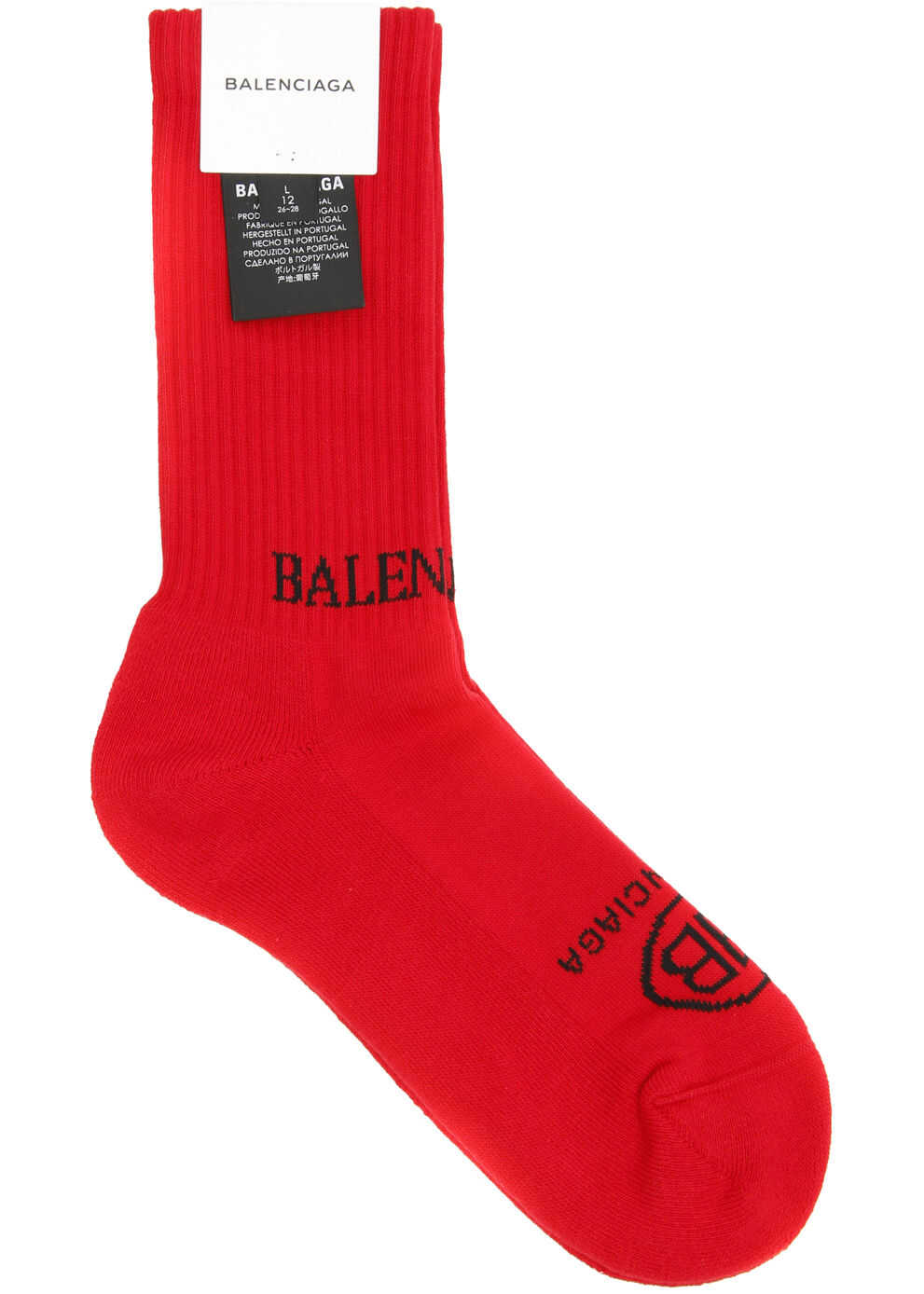 Balenciaga Logo Tennis Socks FLAME BLACK