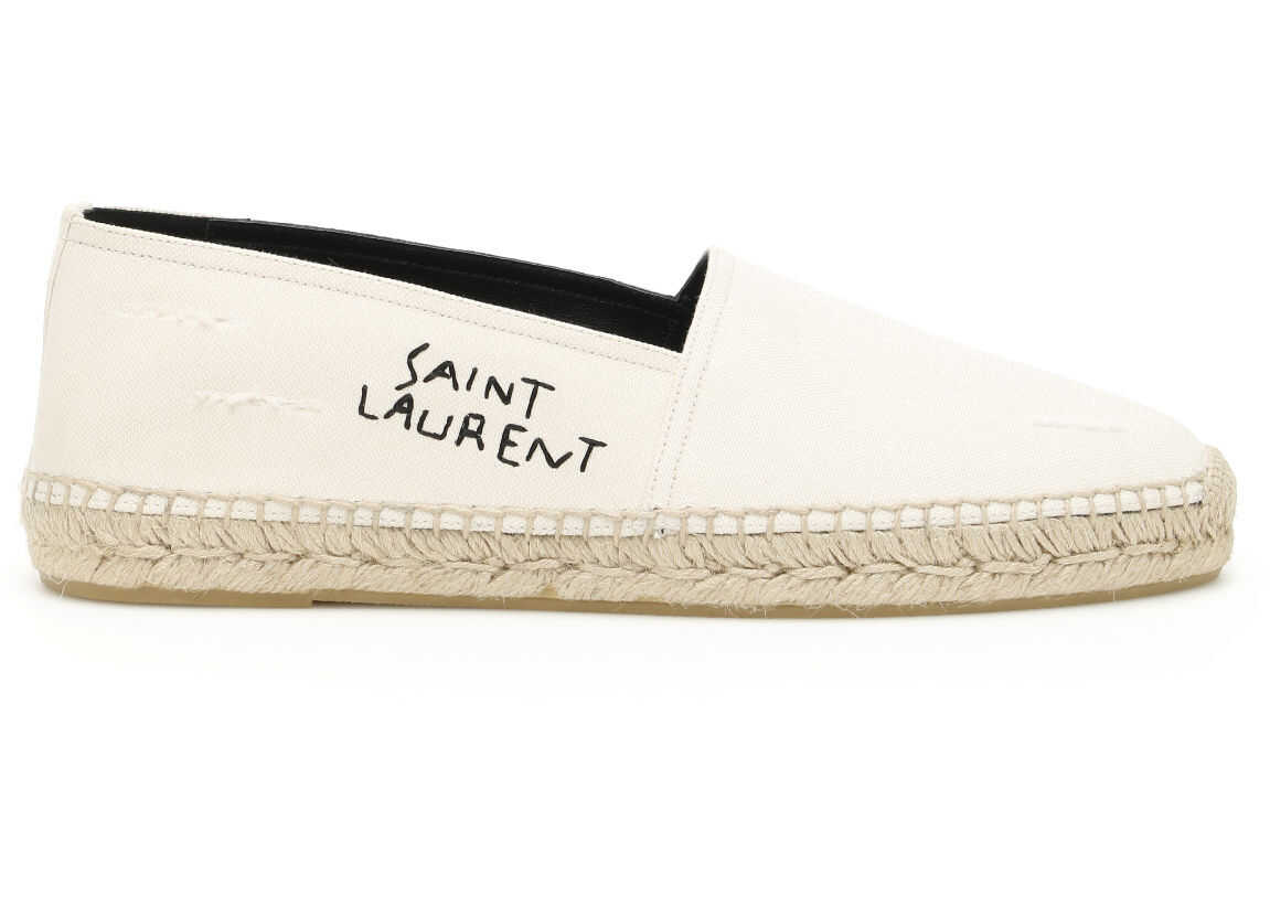 Canvas Espadrilles With Embroidered Logo
