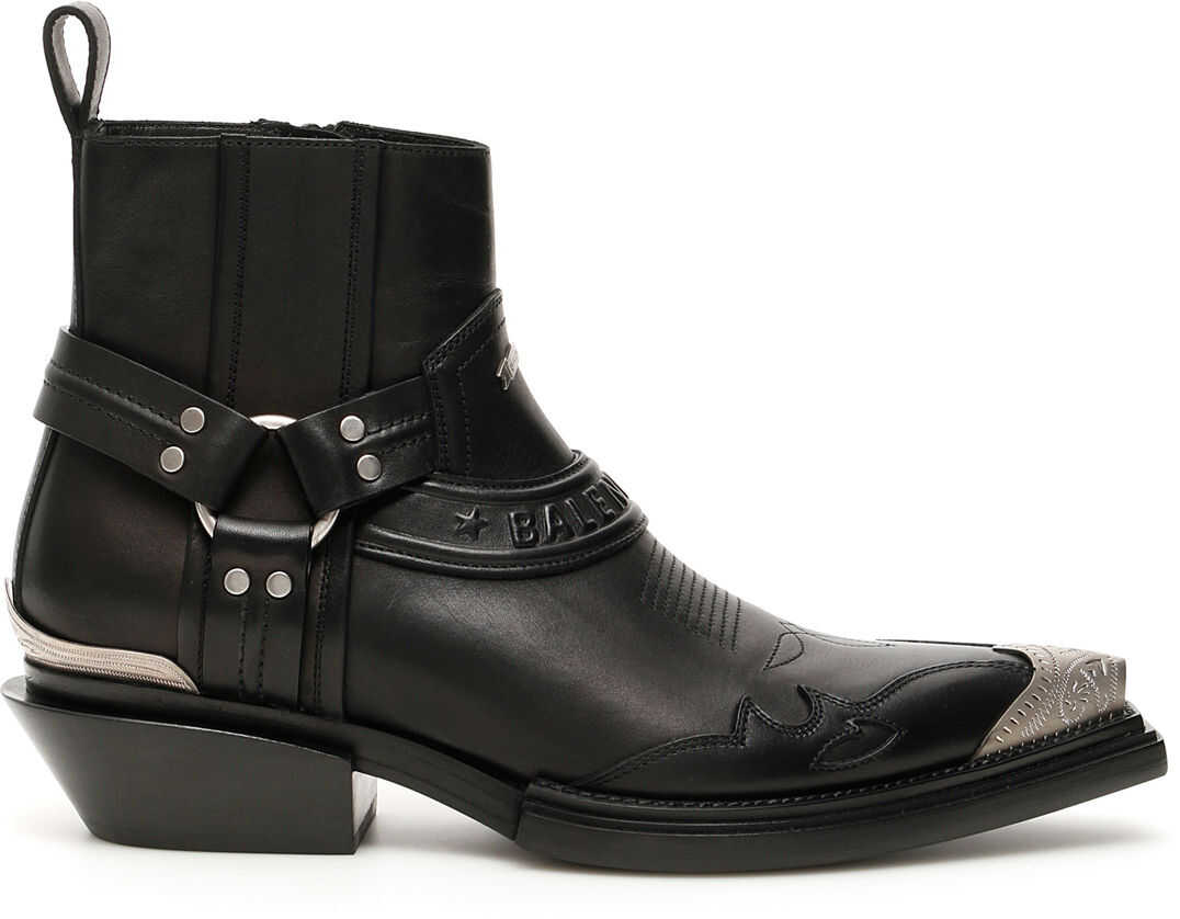 Balenciaga Santiag Harness Boots BLACK NIKEL