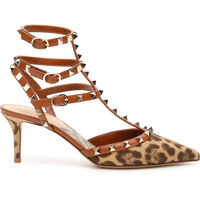 Pantofi cu toc Leo Print Rockstud Slingbacks 65 Femei
