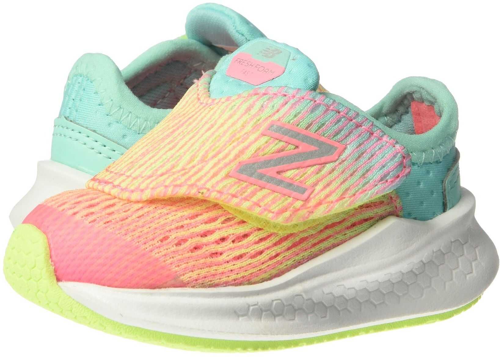 New Balance Kids Fresh Foam Fast (Infant/Toddler)* Bleached Guava/Bleached Lime Glo