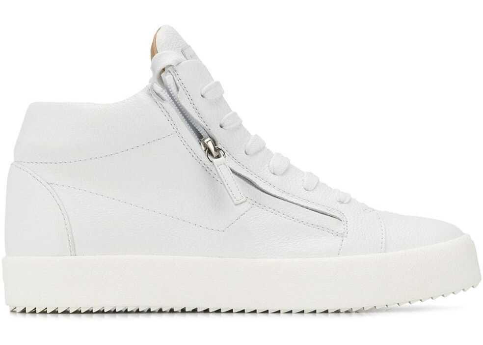Giuseppe Zanotti Leather Hi Top Sneakers* WHITE