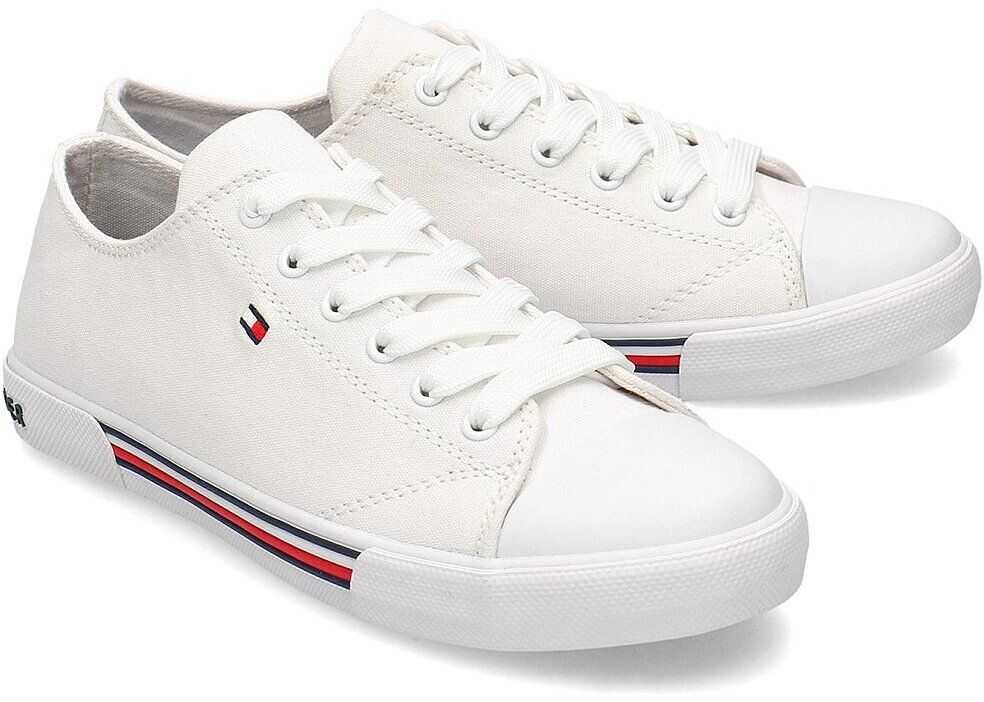 Tommy Hilfiger Low Cut Lace-Up Bia?y