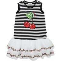 Rochii casual Striped Dress In Black And White Fete