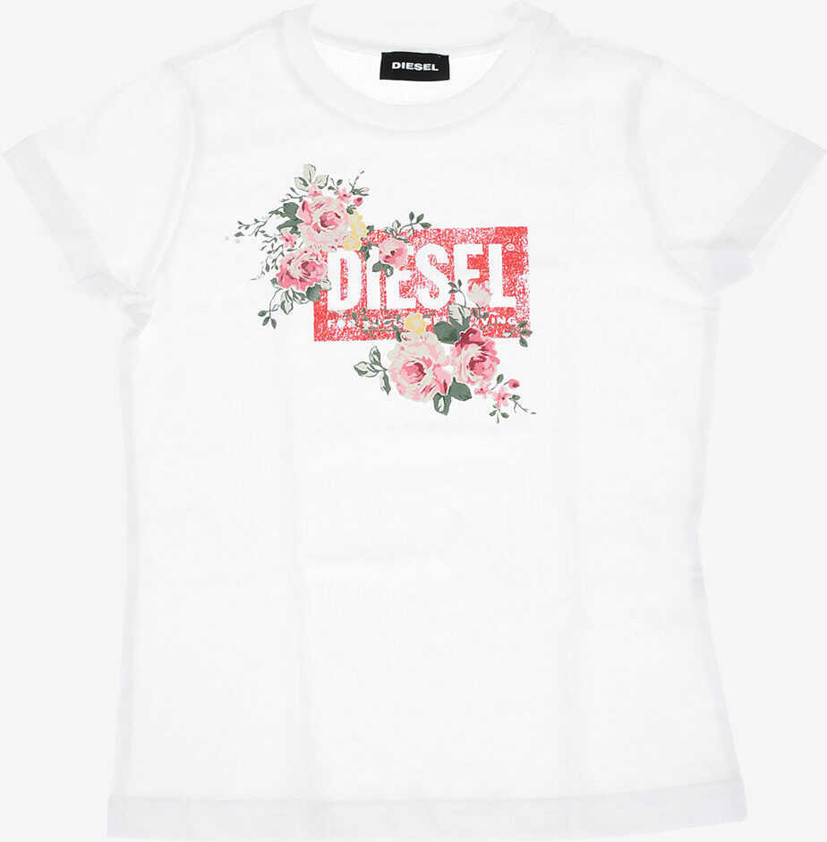 Diesel Kids Printed TFLAVIA T-shirt WHITE
