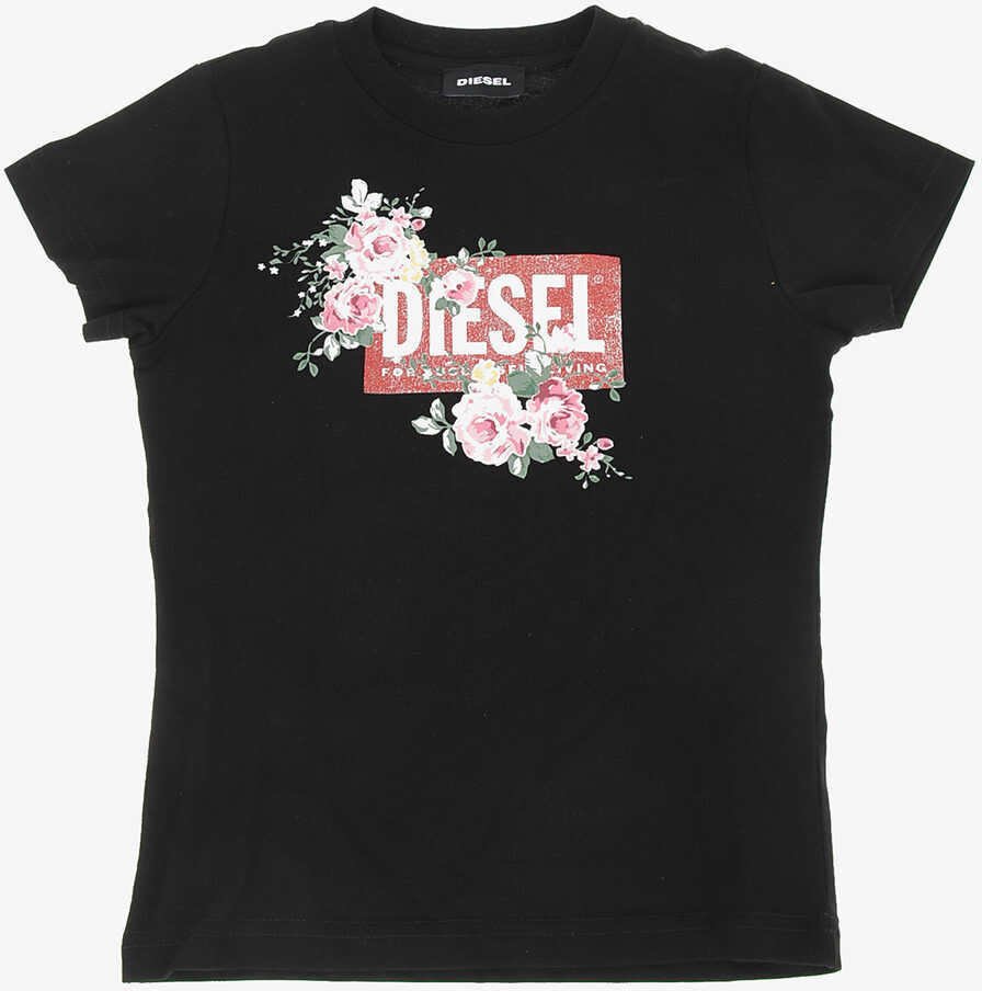 Diesel Kids Printed TFLAVIA T-shirt BLACK
