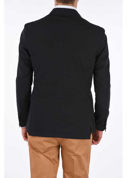 Sacouri CORNELIANI Cc Collection Unlined Blazer With Patch Pocket Black Barbati (BM 7621708) 2