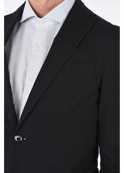 Sacouri CORNELIANI Cc Collection Unlined Blazer With Patch Pocket Black Barbati (BM 7621708) 3