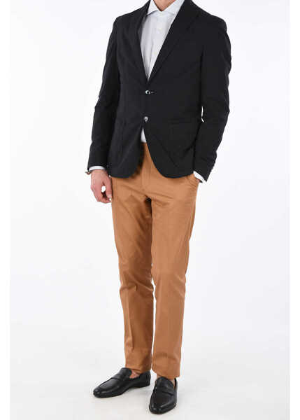 Sacouri CORNELIANI Cc Collection Unlined Blazer With Patch Pocket Black Barbati (BM 7621708) 4