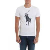 Tricouri Printed Polo T-Shirt In White Barbati