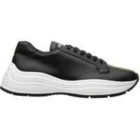 Sneakers Prada Maxi Sole Leather Sneakers In Black