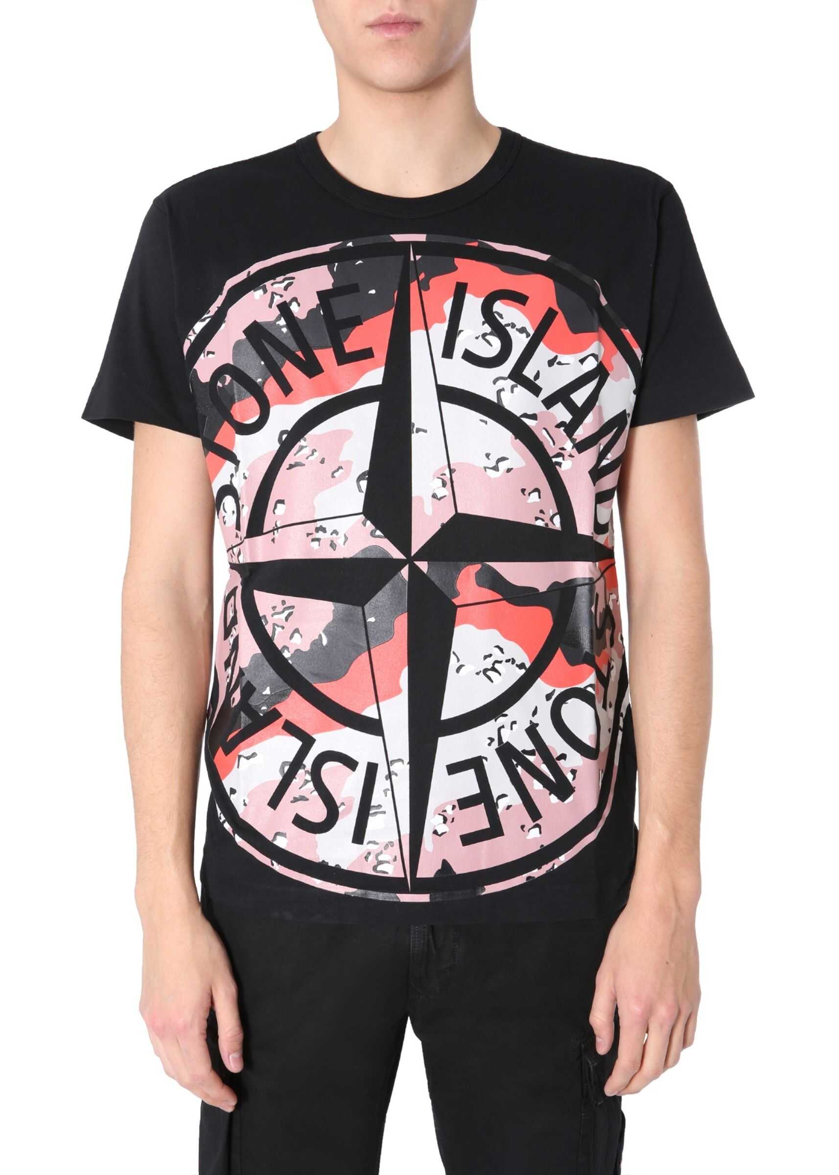 Stone Island "Desert Camo" T-Shirt BLACK