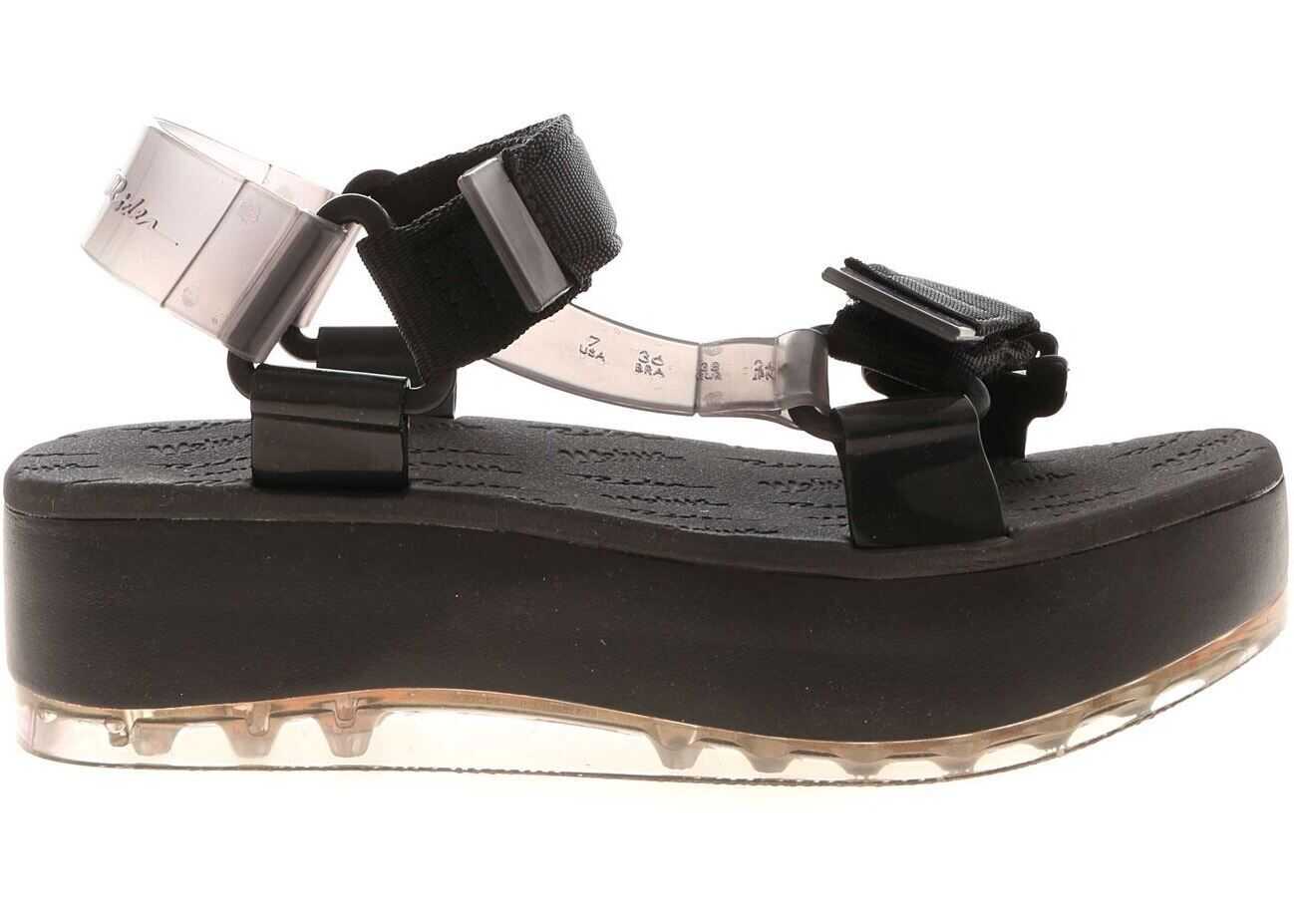 MELISSA Papete Platform Rider Sandals In Black Black