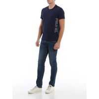 Tricouri Cotton T-Shirt With Logo In Blue Barbati