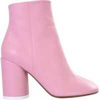Cizme scurte Leather Ankle Boots With "6" Heel Femei