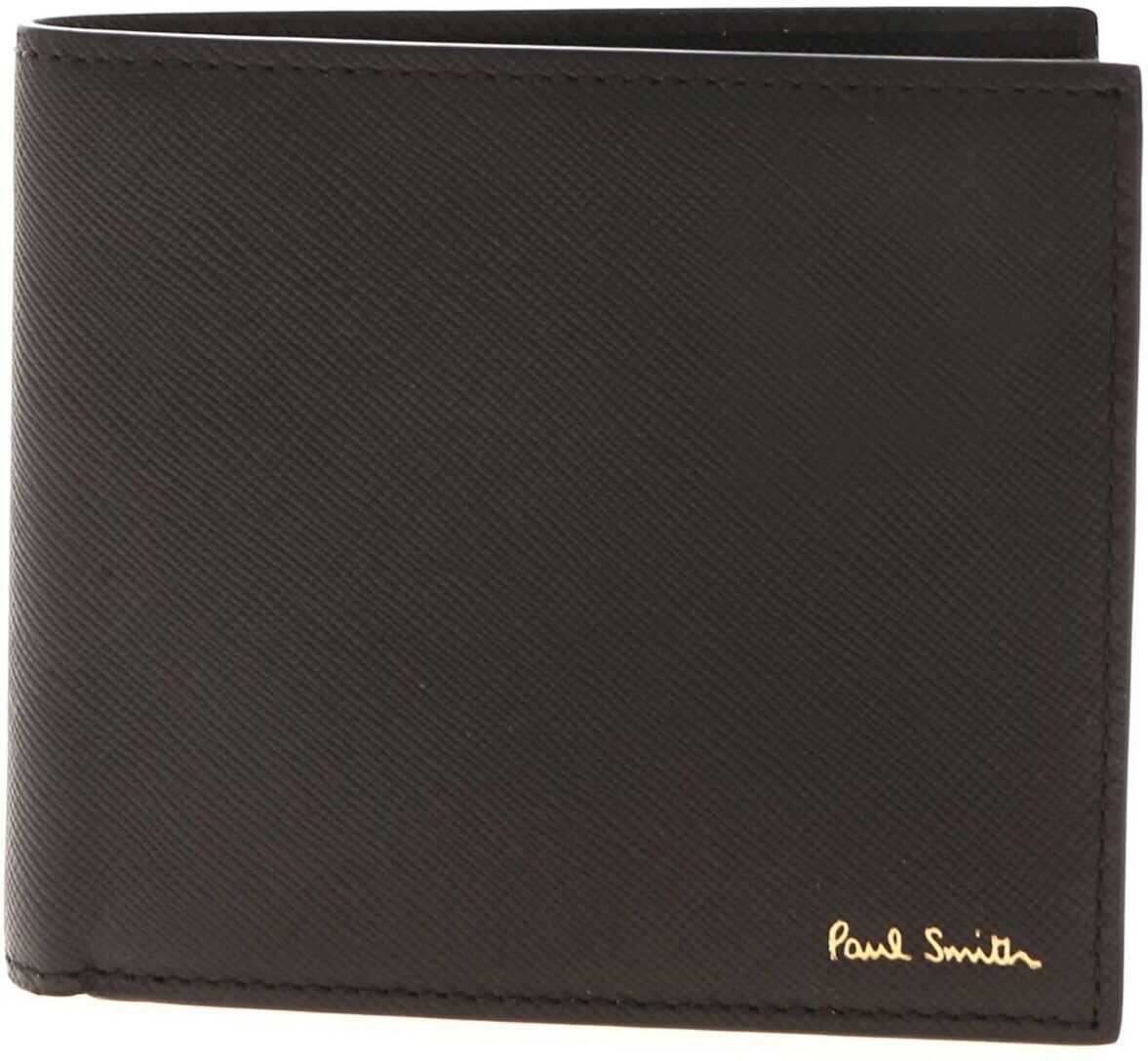 Paul Smith Racing Mini Print Wallet In Black Black